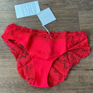 LA PERLA-AUTHENTIC (NWT) Red Lace Women's Panties-Various Sizes